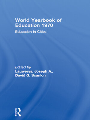cover image of World Yearbook of Education 1970